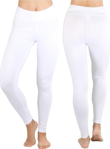 ToBeInStyle Women's Single Medium Weight Breathable Cotton-Spandex Leggings in Saudi Arabia