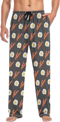 Ollabaky Pjs Men's Pajama Pants Separate Bottoms Men Long Sleep Pants Lounge Pants with Pockets in Saudi Arabia