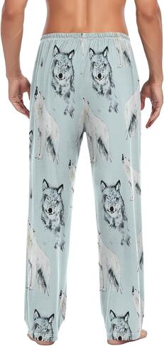 Ollabaky Pjs Men's Pajama Pants Separate Bottoms Men Long Sleep Pants Lounge Pants with Pockets in Saudi Arabia