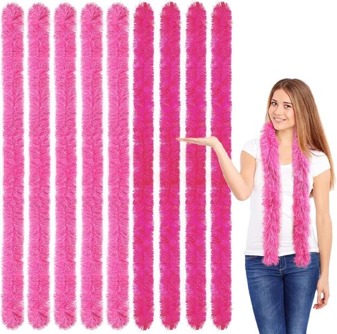 9pcs Feather Boas 5ft Artificial Fluffy Boas Bulk for Wedding Birthday Party Christmas Costume Decor in Saudi Arabia