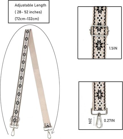 Crossbody Straps for Purses Silver Hardware Purse Strap Wide Shoulder Strap Adjustable Replacement in Kuwait