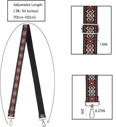 Crossbody Straps for Purses Silver Hardware Purse Strap Wide Shoulder Strap Adjustable Replacement in Kuwait