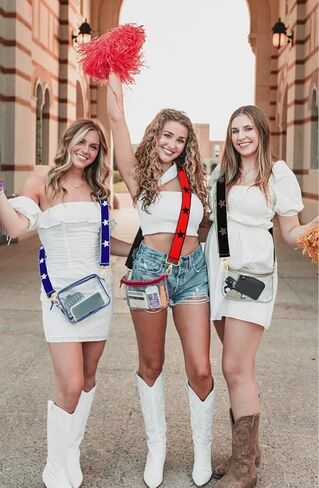 Game Day Beaded Purse Strap Stadium Football Stars Bag Strap Game Day Concert Clear Crossbody Handbag Replacement Strap in Saudi Arabia
