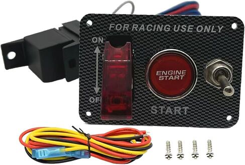 3-in-1 Universal 12V Racing Ignition Switch Panel - Push Button Toggle for Race Car, Boat, Truck in Saudi Arabia
