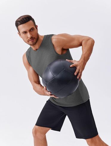 Pinspark Men's 3 Pack Pack Tank Tops قمصان الصالة الرياضية بلا أكمام القمصان الجافة الجافة القمصان العضلية للرجال in Kuwait