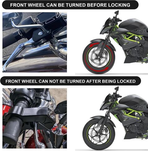 PSLER Motorcycle Lock - Universal Anti-Theft Brake & Throttle Lock for Motorcycles, ATVs, Scooters & Dirt Bikes (Red) in Saudi Arabia