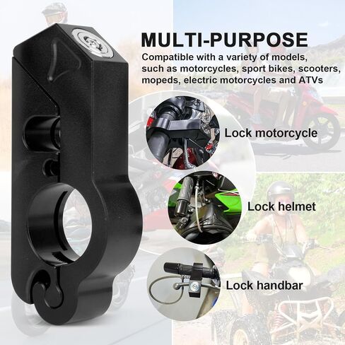 PSLER Motorcycle Lock - Universal Anti-Theft Brake & Throttle Lock for Motorcycles, ATVs, Scooters & Dirt Bikes (Red) in Saudi Arabia