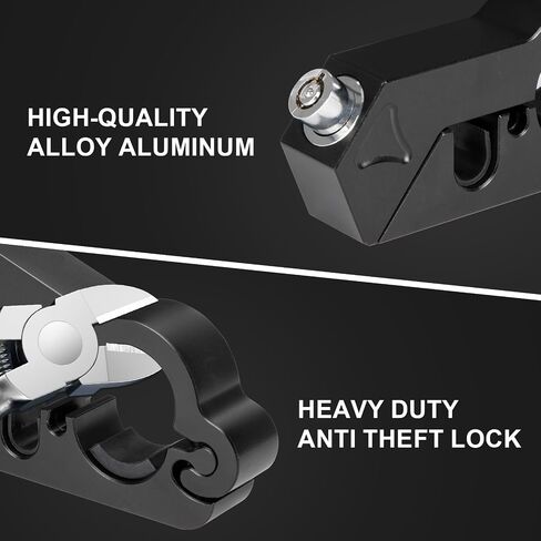 PSLER Motorcycle Lock - Universal Anti-Theft Brake & Throttle Lock for Motorcycles, ATVs, Scooters & Dirt Bikes (Red) in Saudi Arabia