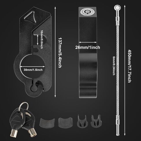 PSLER Motorcycle Lock - Universal Anti-Theft Brake & Throttle Lock for Motorcycles, ATVs, Scooters & Dirt Bikes (Red) in Saudi Arabia