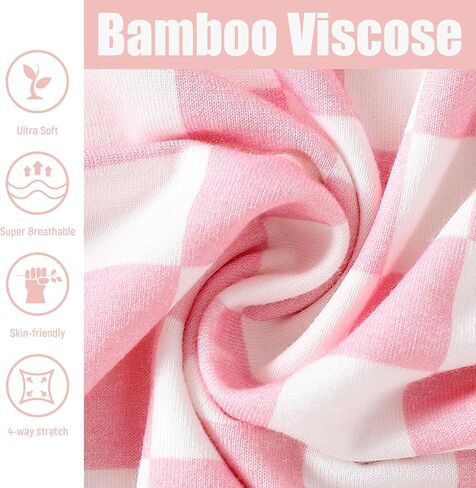 OPAWO Bamboo Pajamas Toddler Boy Clothes Checkered Tee and Shorts 2 Piece Summer Bamboo Baby Pajamas Sleepwear Pjs Set 12M-5T in Saudi Arabia