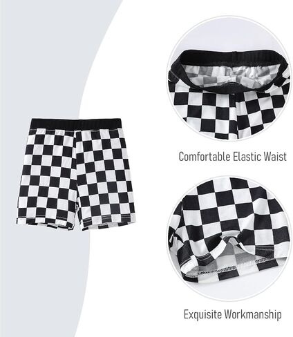 OPAWO Bamboo Pajamas Toddler Boy Clothes Checkered Tee and Shorts 2 Piece Summer Bamboo Baby Pajamas Sleepwear Pjs Set 12M-5T in Kuwait
