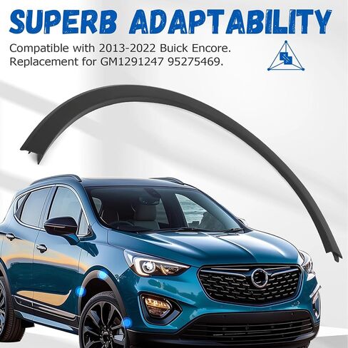 ecotric wheel chold fender fender flare متوافق مع 2013-2022 بويك Encore بديل لـ GM1291247 95275469 ABS ABS Side Plastic Side in Kuwait