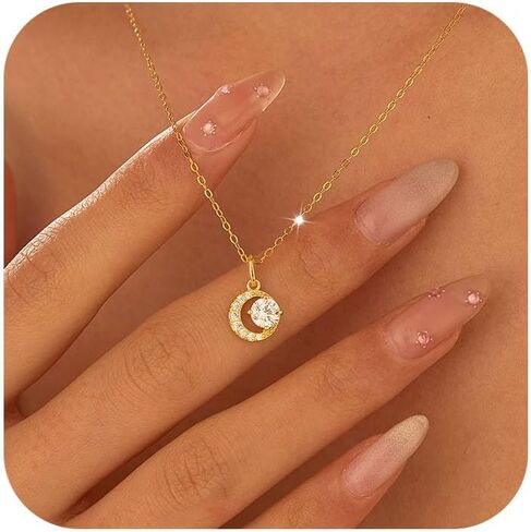 Dainty Lucky Leaf Necklace for Women 925 Sterling Silver Trendy 14K Gold Plating Cute White CZ Flowers Pendant Choker Necklaces to Daughter Mom Minimalist Stackable Chain Wedding Prom Brides Jewelry in Saudi Arabia