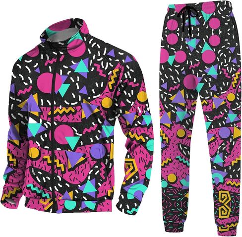 EVEDESIGN TRACK SUITS MENS SET - ARTRO 80S و 90S COSTUMES FORFICS للركض والتزلج وملابس التآكل غير الرسمية - بدلات عرق للرجال in Kuwait