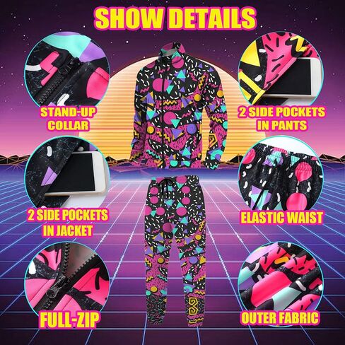 EVEDESIGN TRACK SUITS MENS SET - ARTRO 80S و 90S COSTUMES FORFICS للركض والتزلج وملابس التآكل غير الرسمية - بدلات عرق للرجال in Kuwait