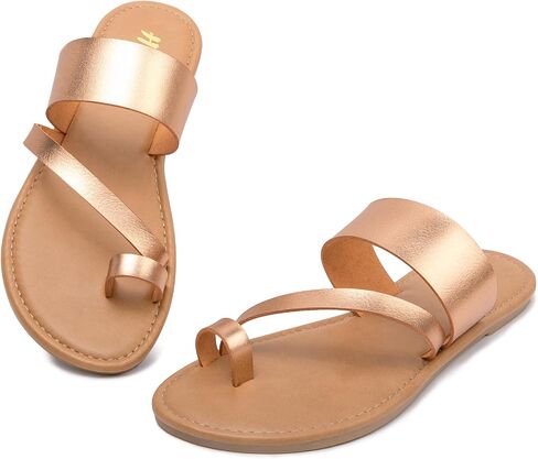 Huayuanwell Women's Slide Sandals Slip On Flat Sandals Flip Flop Thong Sandals Casual Summer Sandals in Saudi Arabia