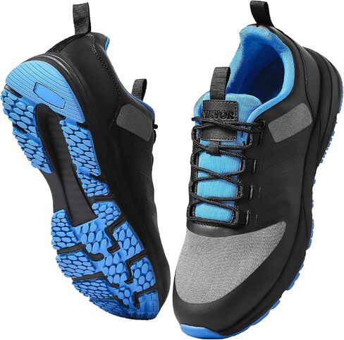 VEVOR Men's Cross W Width Sneakers US Size 9, Wide Toe Box Arch Support & Adjustable Lace-up, Training Shoes for Running, Gymnastics, Dog Walking, and Weightlifting (Black) in Saudi Arabia