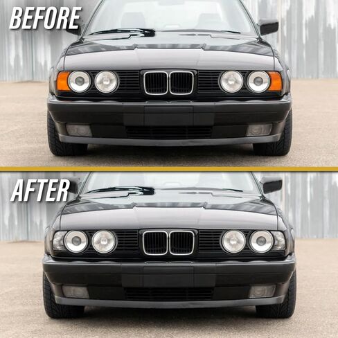USR 89-96 E34 5-Series Corner Turn Signal Lights – Front Turn Signal Lamps (Left + Right) - Compatible with 1989-1996 BMW 5 Series E34 Sedan and Wagon All Models like 525, 530, 540 & M5 (CLEAR LENS) in Saudi Arabia