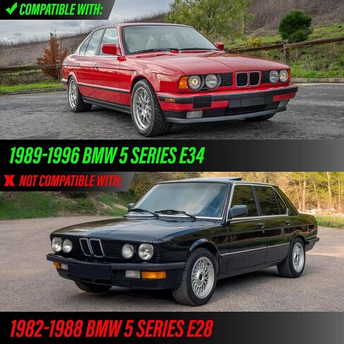 USR 89-96 E34 5-Series Corner Turn Signal Lights – Front Turn Signal Lamps (Left + Right) - Compatible with 1989-1996 BMW 5 Series E34 Sedan and Wagon All Models like 525, 530, 540 & M5 (CLEAR LENS) in Saudi Arabia