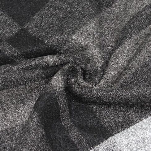 Define Essentials Men's Winter Warm Long Soft Plaid Scarf with Tassels, Soft Classic mens scraves in Kuwait