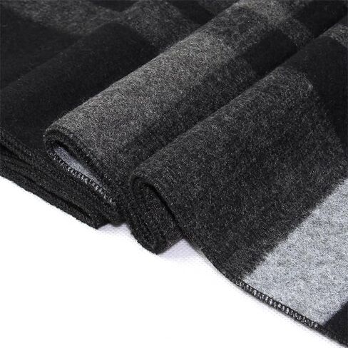 Define Essentials Men's Winter Warm Long Soft Plaid Scarf with Tassels, Soft Classic mens scraves in Kuwait