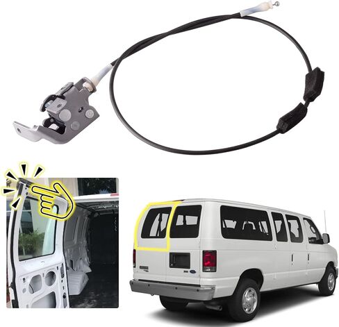 Side Hinged Door Latch Assembly compatible for Ford E150 E250 E350 RH Side Door Lock Latch with Cable&Rod in Saudi Arabia