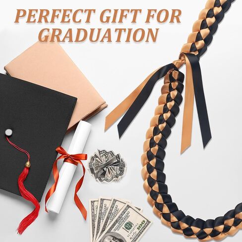 Graduation Lei, Graduation Leis 2025, Graduation Necklace for Class of 2025, 1PC/2PCS/6PCS Braided Ribbon Lei for Graduation Accessories, Grads Parties Decorations in Saudi Arabia
