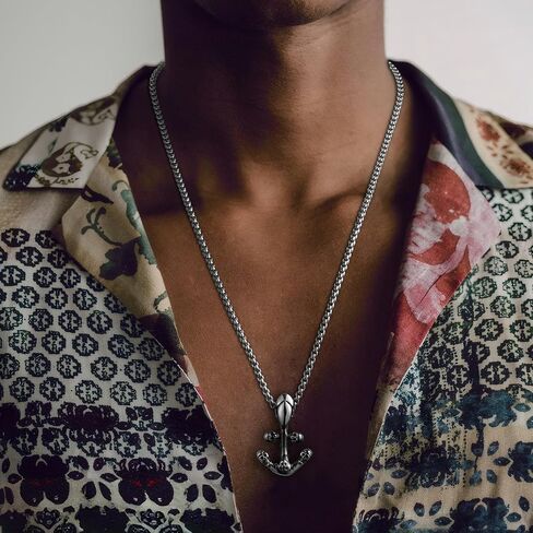 HAWSON Cross Large Necklace for Men & Women with Skull Pattern, Stainless Steel Pendant with 28 Inch Box Chain, Silver Tone Non Tarnish Waterproof Gothic Jewelry Gift for Christian in Saudi Arabia