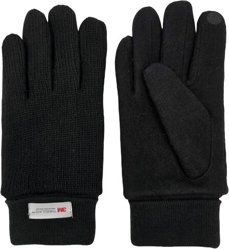 HILLSHADE Men's Wool Blended Knit Glove with Thinsulate Fleece Lining Turnover Cuff in Saudi Arabia