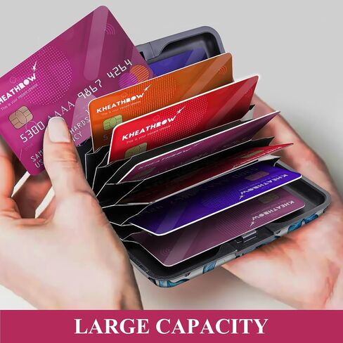حامل بطاقة ائتمان مصغرة RFID الألومنيوم للنساء الرجال ، حافظة بطاقة صعبة النحافة ، CATE CARD Wallet ID CASE الفراشة الزرقاء الفاخرة in Kuwait