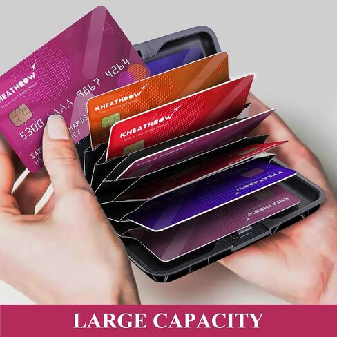 حامل بطاقة ائتمان مصغرة RFID الألومنيوم للنساء الرجال ، حافظة بطاقة صعبة النحافة ، CATE CARD Wallet ID CASE الفراشة الزرقاء الفاخرة in Kuwait