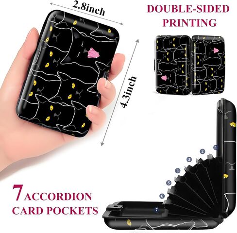 حامل بطاقة ائتمان مصغرة RFID الألومنيوم للنساء الرجال ، حافظة بطاقة صعبة النحافة ، CATE CARD Wallet ID CASE الفراشة الزرقاء الفاخرة in Kuwait