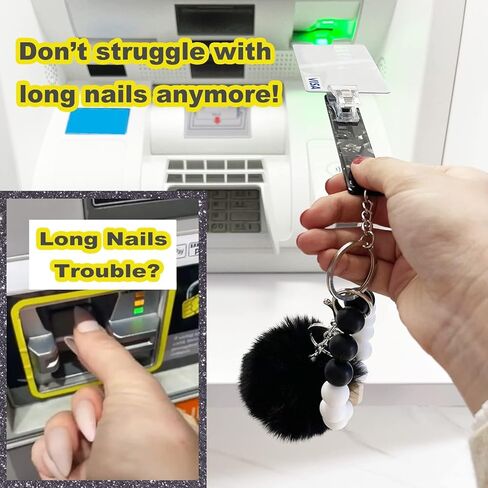 BATUMEYE Credit Card Grabber For Long Nails, Cute Acrylic Debit Bank For Women in Kuwait