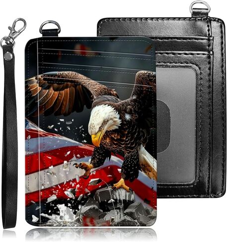 Credit Card Holder Slim Wallet,RFID Wallet Women Front Pocket Small Card Holder Travel Cute Thin Minimalist Card Case Leather Flat Wallet with ID Window&Wrist Strap,Bee Floral Moon in Kuwait