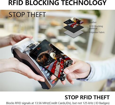 Credit Card Holder Slim Wallet,RFID Wallet Women Front Pocket Small Card Holder Travel Cute Thin Minimalist Card Case Leather Flat Wallet with ID Window&Wrist Strap,Bee Floral Moon in Kuwait