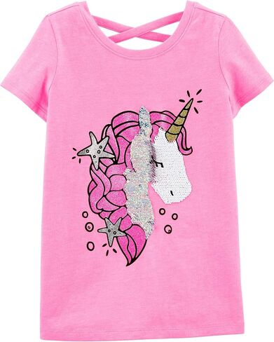OSHKOSH B'GOSH Girls' Sequin Short-Sleeve T-Shirt in Saudi Arabia