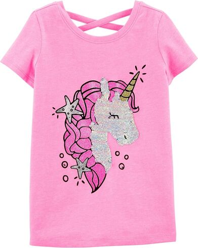 OSHKOSH B'GOSH Girls' Sequin Short-Sleeve T-Shirt in Saudi Arabia
