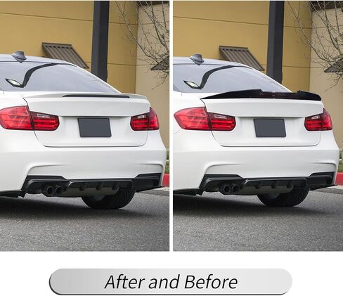 Spoiler Wing Rear Spoiler Compatible with BMW 3 Series F30 F80 M3 Sedan 330i 320i 328i 335i 340i 2013-2018 Trunk Tail Rear Trunk Lid,Glossy Black - PSM Style in Saudi Arabia