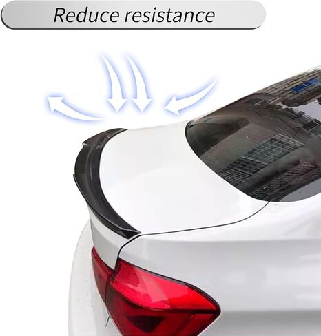 Spoiler Wing Rear Spoiler Compatible with BMW 3 Series F30 F80 M3 Sedan 330i 320i 328i 335i 340i 2013-2018 Trunk Tail Rear Trunk Lid,Glossy Black - PSM Style in Saudi Arabia