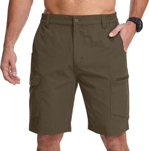 Jessie Kidden Mens Stretch Casual Lightweight Water Resistant Quick Dry Cargo Fishing Hiking Shorts in Saudi Arabia