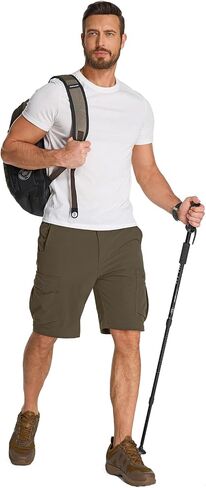 Jessie Kidden Mens Stretch Casual Lightweight Water Resistant Quick Dry Cargo Fishing Hiking Shorts in Saudi Arabia