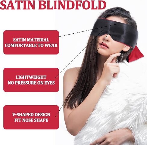 2 Pcs Satin Sleep Eye Mask, 145cm/57inch Silk Satin Blindfold Comfortable Eye Mask Sleep Mask Eye Cover Silk Sleeping Mask for Night Sleeping Travel Meditation Valentine's Day Gift in Saudi Arabia