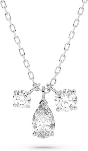 مجموعة مجوهرات Swarovski Attract Pear، لمسة نهائية من الروديوم، كريستالات شفافة in Kuwait