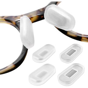 12PCS Soft Eyeglass Nose Pads Cover, Silicone Eyeglass Nose Pads Glasses Repair Kit, 3.35x0.67 Inch Anti-Slip Glasses Nose Piece/Eyewear Protective Cover Eye Pad for Nose Bridge
