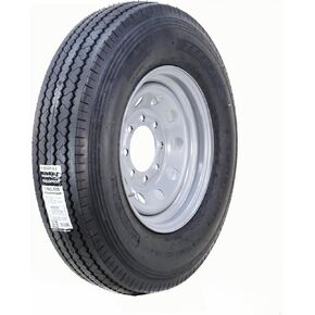 مجموعة عجلة الإطارات المقطورة ST225/90D16 10-PLY E 123K 8 LUG في 6.5 "PCD Silver Mod Rim