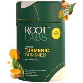 Turmeric Gummies I No Added Sugar I 95% Curcumin & Black Pepper Extract I for Adults & Children I Non-GMO I 100% Natural & Organic I Third Party Tested I 500 mg I 60 Gummy
