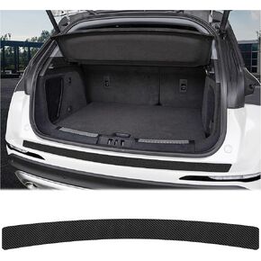 40.94" Rear Bumper Protector for Trunk Door Sill,Carbon Fiber Car Bumper Protector for Car Decorations,Universal Waterproof Bumper Guards for Cars Stickers for Most Vehicles (Black, 40.94"x3.5")