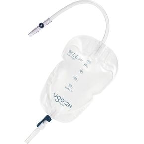 Ugo Leg Bags (x10) – Urine Drainage Bags/Catheter Leg Bags, T Tap or Lever Tap with Soft Fabric Backing and a Natural Leg-Shape Design (Pack of 10) (Ugo 7C - 750ml, Short Tube, Lever Tap)