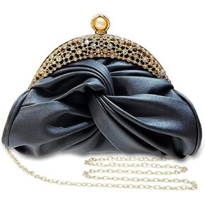 محافظ القابض للنساء المساء القابض حقيبة لؤلؤة ناعمة جلدية مسائية اليد النبي in Kuwait