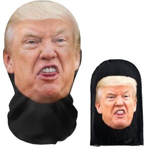 قناع الهالوين مضحك 3D 3D Full-Face Donald Mask مع عيون شبكية وغطاء الأنف للبالغين